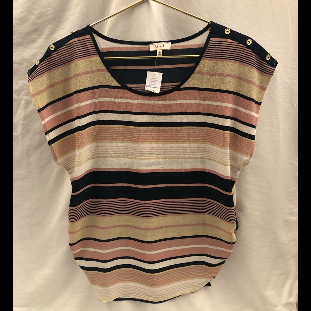 NWT ladies stripped blouse, size L